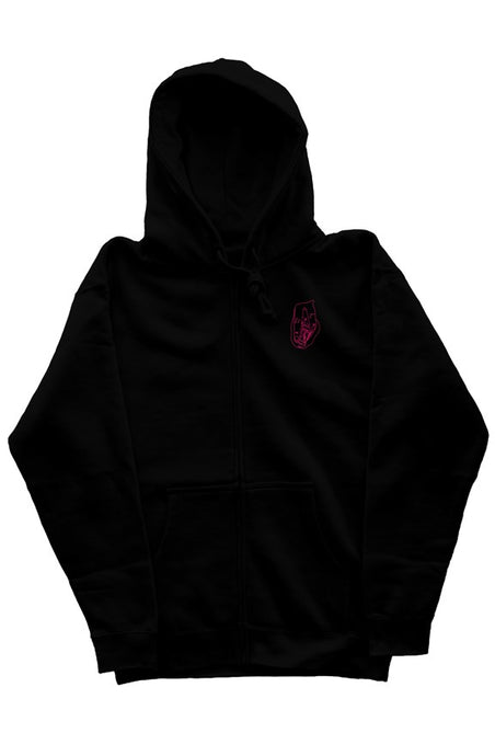 Pussyclops Embroidered Hoodie (Pink)