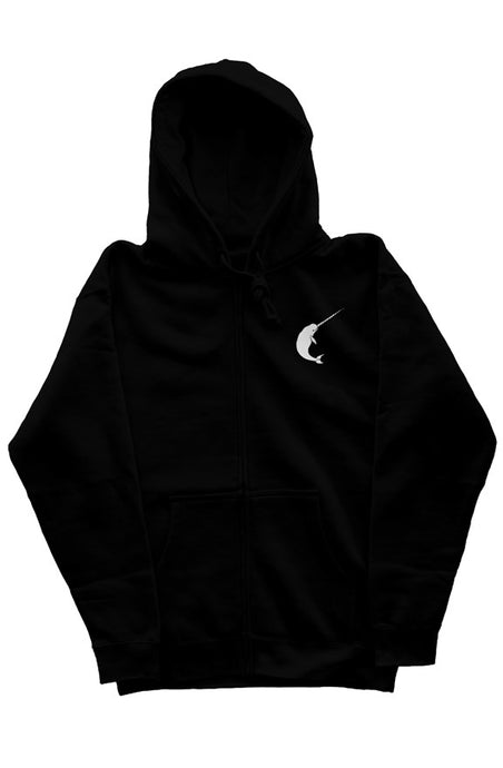 Slaughter Gnarwhal Zip-Up Hoodie (Embroidered)