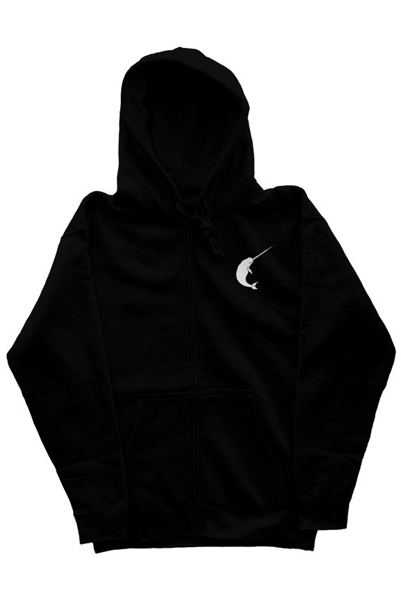 Slaughter Gnarwhal Zip-Up Hoodie (Embroidered)