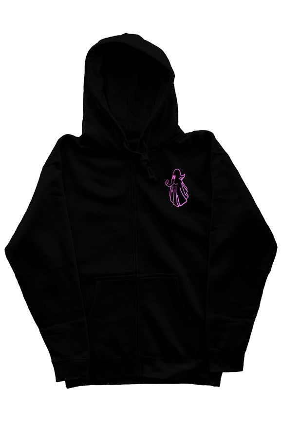 Elephant Ghost Zip-Up Hoodie (Embroidered)