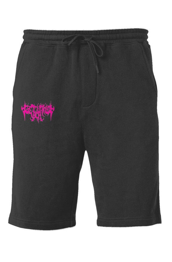 Plutonian Pink Embroidered Shorts 