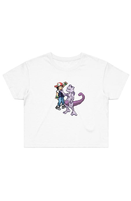 Mewtwo's Death Grip Womens Crop Top